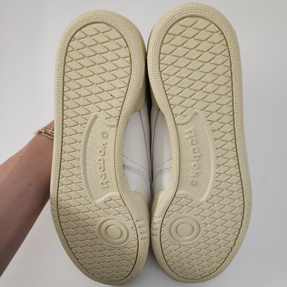 Reebok Women's Club C 85 Sneaker, Chalk/Weathered White/Moon, Size 8.5 - Picture 8 of 10